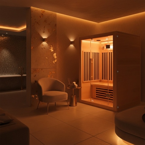 SAUNA SUCHA INFRARED NISKOTEMPERATUROWA ALTA2-CRB 2-3 OSOBOWA 120x105 CM