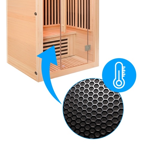 SAUNA SUCHA INFRARED NISKOTEMPERATUROWA ALTA2-CRB 2-3 OSOBOWA 120x105 CM
