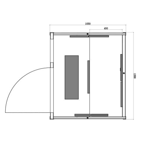 SAUNA SUCHA INFRARED NISKOTEMPERATUROWA ALTA2-CRB 2-3 OSOBOWA 120x105 CM