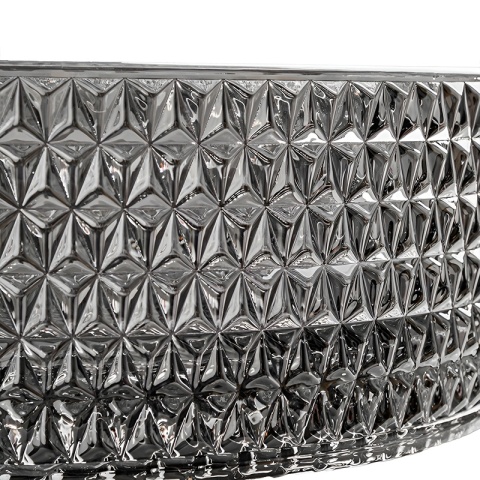 UMYWALKA NABLATOWA SZKLANA OKRĄGŁA FREZOWANA BRILLANT1-BL-PL-400 CZARNY PATYNOWY POŁYSK 40x12 CM