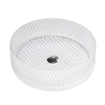 UMYWALKA NABLATOWA SZKLANA OKRĄGŁA FREZOWANA BRILLANT1-TR-360 TRANSPARENTNA 36x12 CM