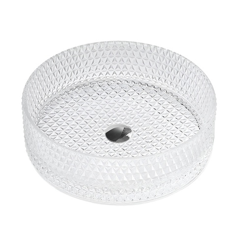 UMYWALKA NABLATOWA SZKLANA OKRĄGŁA FREZOWANA BRILLANT1-TR-360 TRANSPARENTNA 36x12 CM