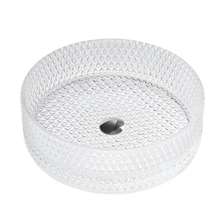 UMYWALKA NABLATOWA SZKLANA OKRĄGŁA FREZOWANA BRILLANT1-TR-400 TRANSPARENTNA 40x12 CM