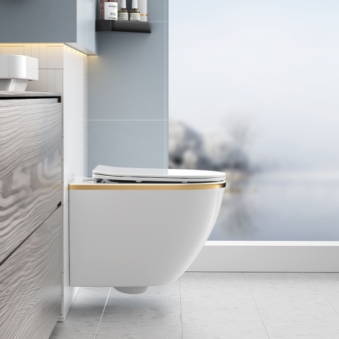 ZESTAW PODTYNKOWY WC STELAŻ GEBERIT DUOFIX MISKA PEAK-WH-GL-RIM-03 PRZYCISK DELTA 50 CZARNY MAT