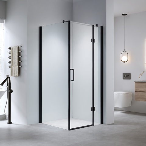 KABINA PRYSZNICOWA KWADRATOWA ZES-KZ1390A-BL-80 CZARNA 80x80 CM