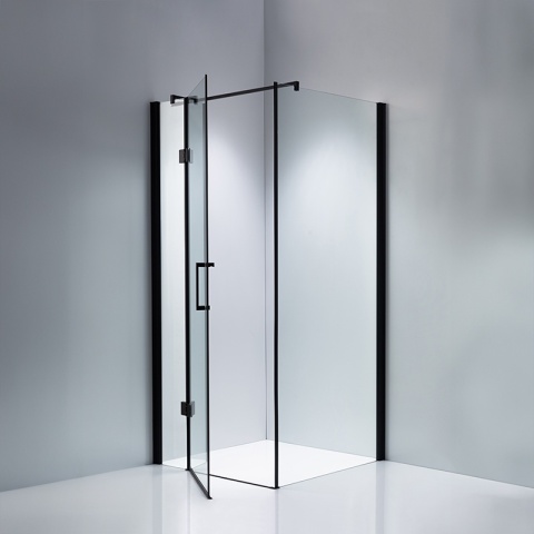 KABINA PRYSZNICOWA KWADRATOWA ZES-KZ1390A-BL-80 CZARNA 80x80 CM