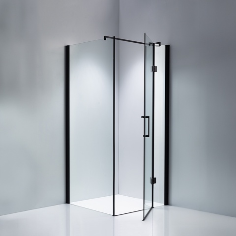 KABINA PRYSZNICOWA KWADRATOWA ZES-KZ1390A-BL-80 CZARNA 80x80 CM