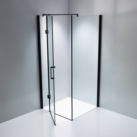 KABINA PRYSZNICOWA KWADRATOWA ZES-KZ1390A-BL-80 CZARNA 80x80 CM