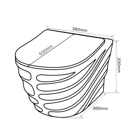 MISKA WC WISZĄCA TORNADO SKAL-BL CZARNY DESKA WOLNOOPADAJĄCA DUROPLAST