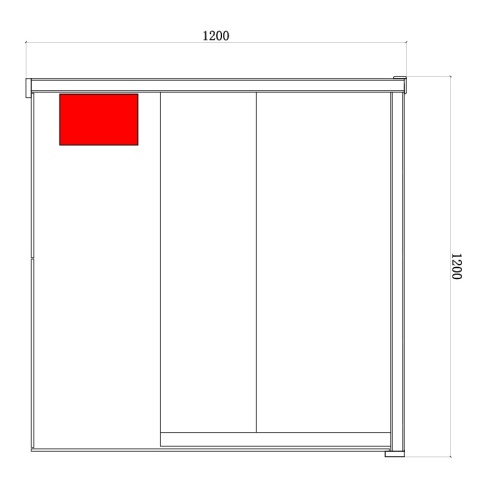 SAUNA FIŃSKA WYSOKOTEMPERATUROWA Z PIECEM FORSA1-BL/HARVIA 3,5KW 2 OSOBOWA 120x120 CM