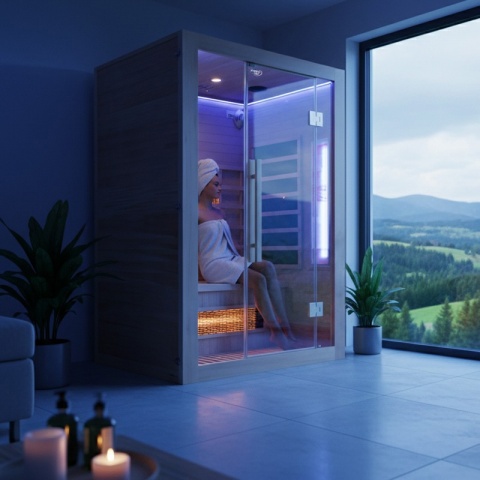 SAUNA SUCHA INFRARED NISKOTEMPERATUROWA ALTA2 2-3 OSOBOWA 120x105 CM