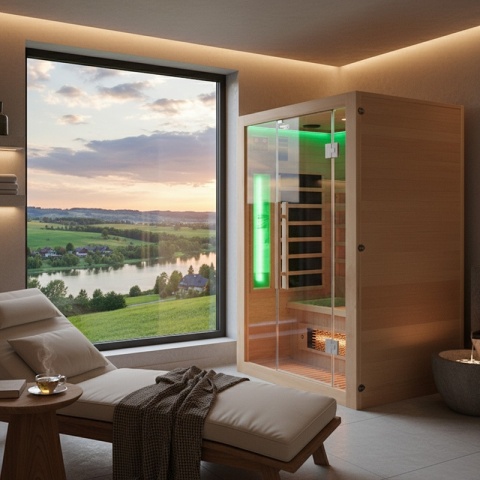 SAUNA SUCHA INFRARED NISKOTEMPERATUROWA ALTA2 2-3 OSOBOWA 120x105 CM
