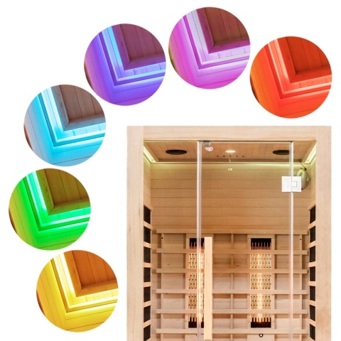 SAUNA SUCHA INFRARED NISKOTEMPERATUROWA ALTA2 2-3 OSOBOWA 120x105 CM