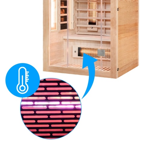 SAUNA SUCHA INFRARED NISKOTEMPERATUROWA ALTA2 2-3 OSOBOWA 120x105 CM