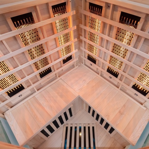 SAUNA SUCHA INFRARED NISKOTEMPERATUROWA ALTA6 2-3 OSOBOWA 120x120 CM