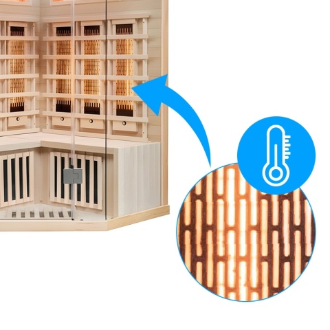 SAUNA SUCHA INFRARED NISKOTEMPERATUROWA ALTA6 2-3 OSOBOWA 120x120 CM