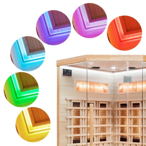 SAUNA SUCHA INFRARED NISKOTEMPERATUROWA ALTA6 2-3 OSOBOWA 120x120 CM