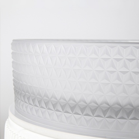 UMYWALKA NABLATOWA SZKLANA OKRĄGŁA FREZOWANA BRILLANT1-WH-360 BIAŁA 36x12 CM