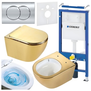 ZESTAW PODTYNKOWY WC STELAŻ GEBERIT DUOFIX MISKA MIZU-GL-WH-TR-03 PRZYCISK DELTA 01 CHROM