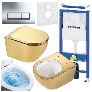 ZESTAW PODTYNKOWY WC STELAŻ GEBERIT DUOFIX MISKA MIZU-GL-WH-TR-03 PRZYCISK DELTA 50 CHROM
