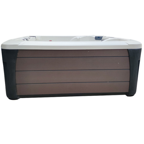 JACUZZI OGRODOWE WANNA SPA403 BIAŁA PERŁA OBUDOWA KAWA 230x230 CM