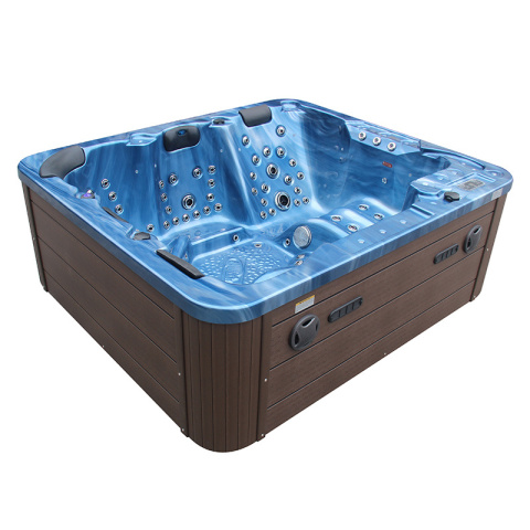 JACUZZI OGRODOWE WANNA SPA508 CZARNA FALA OCEANU OBUDOWA KAWA 215x190 CM