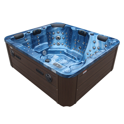 JACUZZI OGRODOWE WANNA SPA508 CZARNA FALA OCEANU OBUDOWA KAWA 215x190 CM