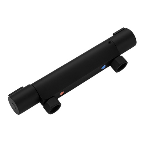 BATERIA PRYSZNICOWA Z TERMOSTATEM ŁAZIENKOWA ŚCIENNA ZESTAW T203B-BL CZARNA