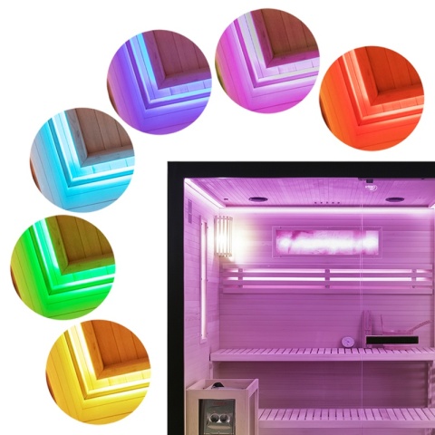 SAUNA FIŃSKA WYSOKOTEMPERATUROWA Z PIECEM FORSA2-BL/HARVIA 4,5KW 3 OSOBOWA 150x140 CM