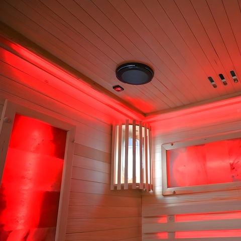 SAUNA FIŃSKA WYSOKOTEMPERATUROWA Z PIECEM FORSA3-BL/HARVIA 6KW 4 OSOBOWA 180x160 CM