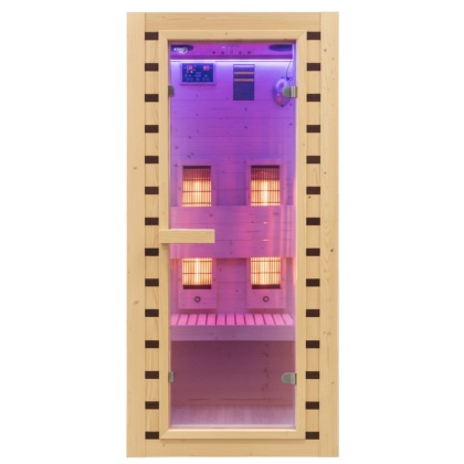 SAUNA DOMOWA SUCHA INFRARED NISKOTEMPERATUROWA TROMSO1 1-2 OSOBOWA 90x90 CM 230 V