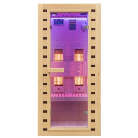 SAUNA DOMOWA SUCHA INFRARED NISKOTEMPERATUROWA TROMSO1 1 OSOBOWA 90x90 CM 230 V