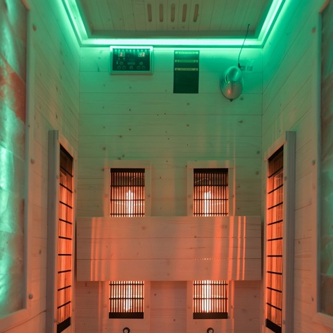 SAUNA DOMOWA SUCHA INFRARED NISKOTEMPERATUROWA TROMSO1 1 OSOBOWA 90x90 CM 230 V