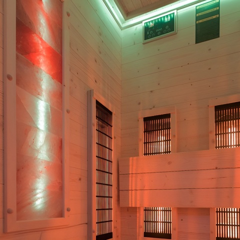 SAUNA DOMOWA SUCHA INFRARED NISKOTEMPERATUROWA TROMSO1 1 OSOBOWA 90x90 CM 230 V