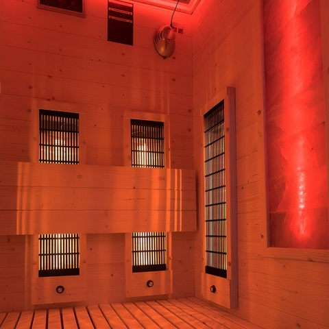 SAUNA DOMOWA SUCHA INFRARED NISKOTEMPERATUROWA TROMSO1 1 OSOBOWA 90x90 CM 230 V