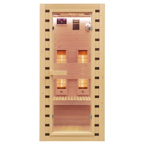 SAUNA DOMOWA SUCHA INFRARED NISKOTEMPERATUROWA TROMSO1 1 OSOBOWA 90x90 CM 230 V
