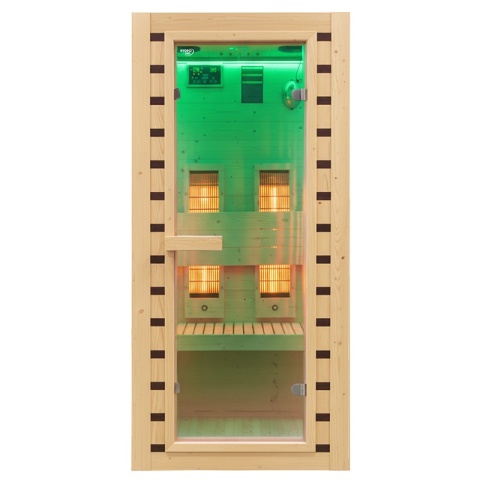 SAUNA DOMOWA SUCHA INFRARED NISKOTEMPERATUROWA TROMSO1 1 OSOBOWA 90x90 CM 230 V