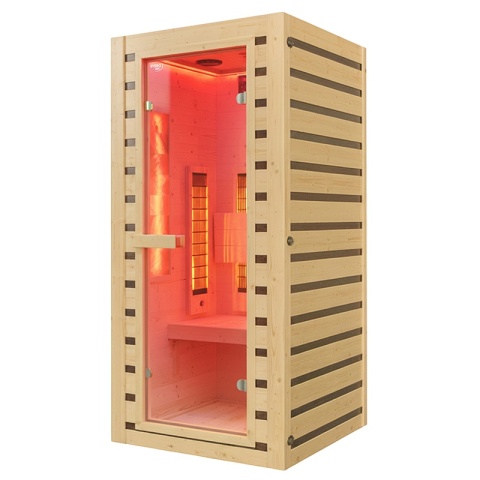 SAUNA DOMOWA SUCHA INFRARED NISKOTEMPERATUROWA TROMSO1 1 OSOBOWA 90x90 CM 230 V