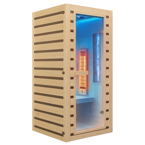 SAUNA DOMOWA SUCHA INFRARED NISKOTEMPERATUROWA TROMSO1 1 OSOBOWA 90x90 CM 230 V