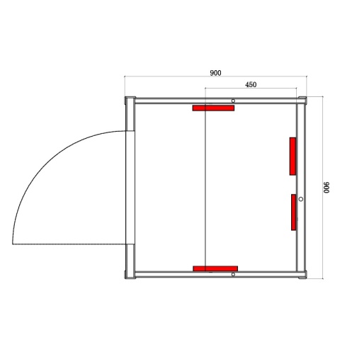 SAUNA DOMOWA SUCHA INFRARED NISKOTEMPERATUROWA TROMSO1 1 OSOBOWA 90x90 CM 230 V