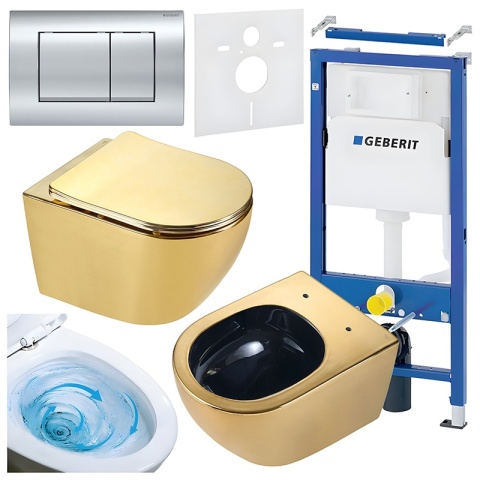 ZESTAW PODTYNKOWY WC STELAŻ GEBERIT DUOFIX MISKA MIZU-GL-BL-TR-03 PRZYCISK DELTA 30 CHROM