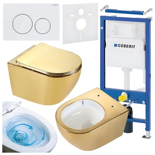 ZESTAW PODTYNKOWY WC STELAŻ GEBERIT DUOFIX MISKA MIZU-GL-WH-TR-03 PRZYCISK DELTA 20 BIAŁY