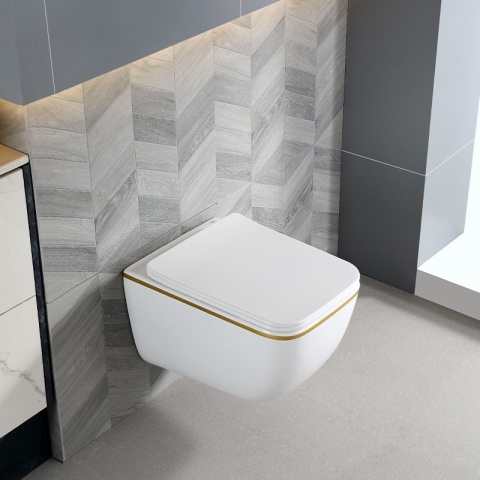 ZESTAW PODTYNKOWY WC STELAŻ GEBERIT DUOFIX MISKA YUZU-WH-GL-TR-03 PRZYCISK DELTA 50 CZARNY POŁYSK