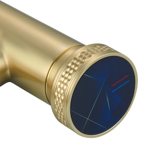 BATERIA UMYWALKOWA ŁAZIENKOWA STOJĄCA NABLATOWA CHLOE-GL-BR SZCZOTKOWANE ZŁOTO