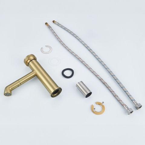 BATERIA UMYWALKOWA ŁAZIENKOWA STOJĄCA NABLATOWA CHLOE-GL-BR SZCZOTKOWANE ZŁOTO