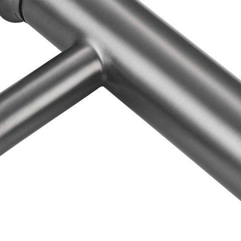 BATERIA UMYWALKOWA ŁAZIENKOWA STOJĄCA NABLATOWA CHLOE-GR-BR SZCZOTKOWANA STAL