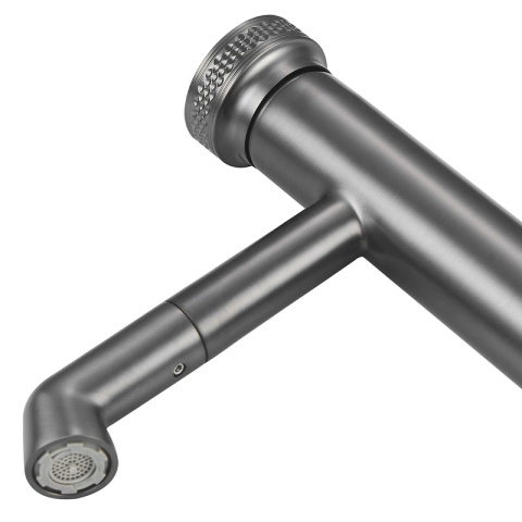 BATERIA UMYWALKOWA ŁAZIENKOWA STOJĄCA NABLATOWA CHLOE-GR-BR SZCZOTKOWANA STAL