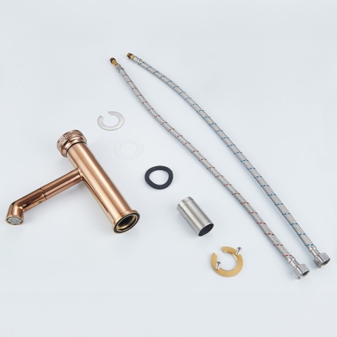 BATERIA UMYWALKOWA ŁAZIENKOWA STOJĄCA NABLATOWA CHLOE-P-GL RÓŻOWE ZŁOTO