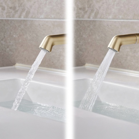 BATERIA UMYWALKOWA ŁAZIENKOWA STOJĄCA NABLATOWA CHLOE-GL-BR SZCZOTKOWANE ZŁOTO