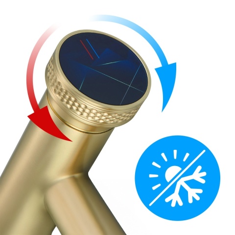 BATERIA UMYWALKOWA ŁAZIENKOWA STOJĄCA NABLATOWA CHLOE-GL-BR SZCZOTKOWANE ZŁOTO